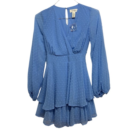 Jessica Simpson Light Blue Dress, Wrap Style, Romantic, Feminine, spring, Sz Sm - Picture 8 of 8
